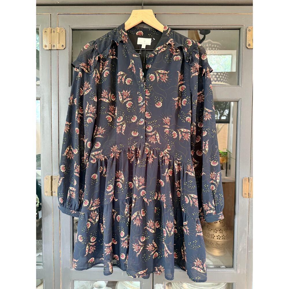 NWT -  Lost + Wander Mini Floral Dress - Navy - Small